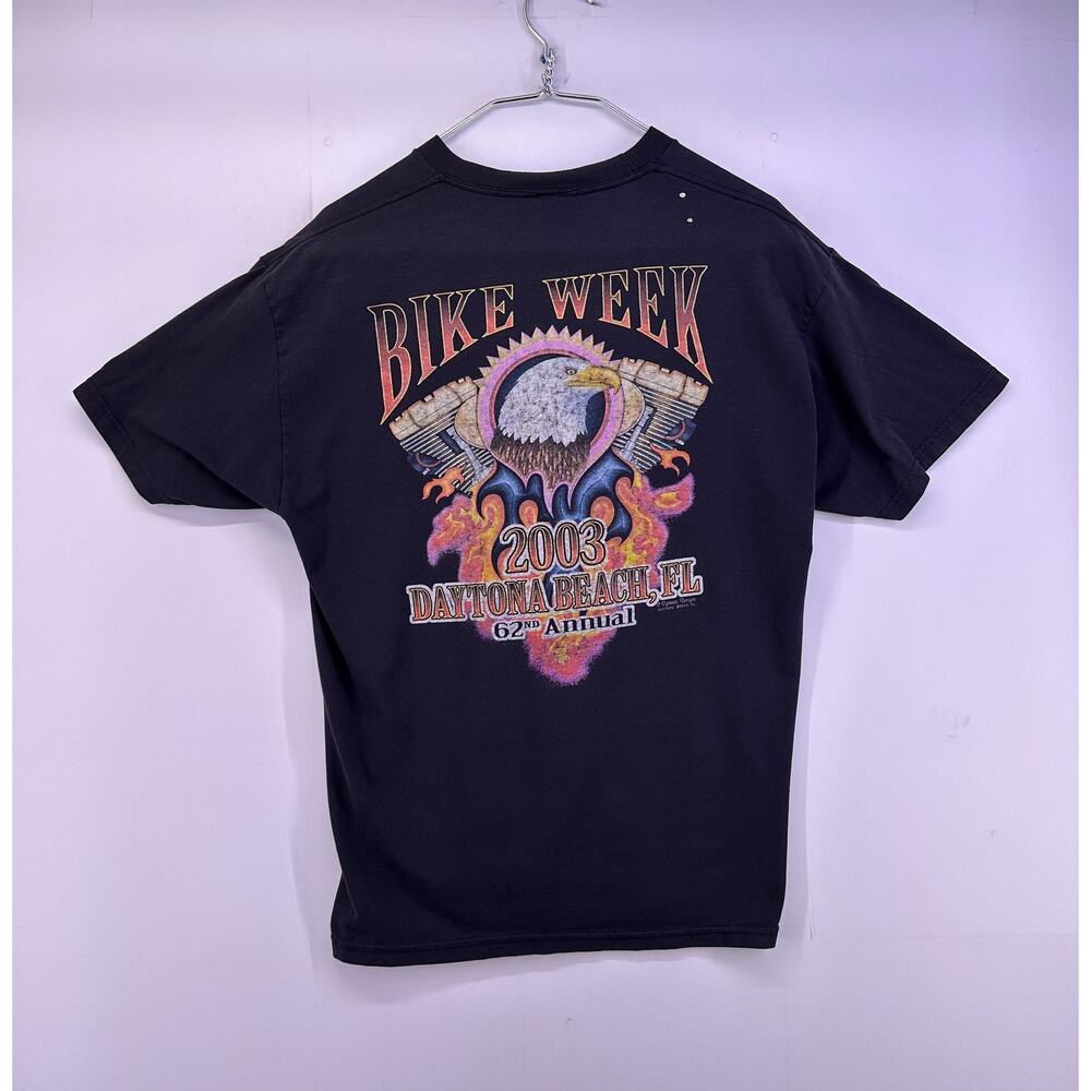 Vintage 2003 Daytona Beach Bike Week 62 Annual Tshirt Size L